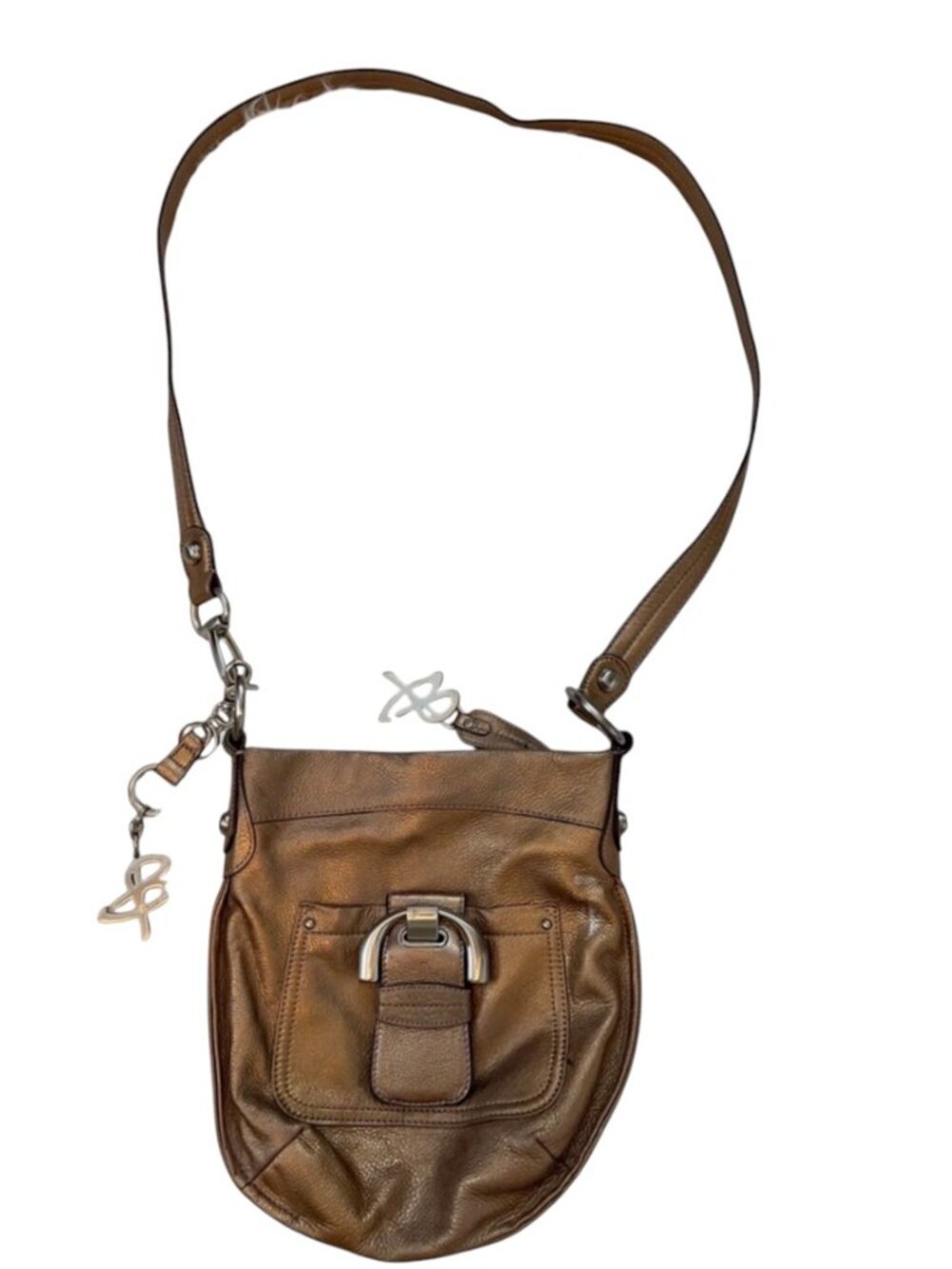 B Makowsky Leather Bag Bronze